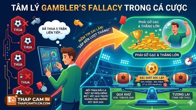 Bản chất của Tâm Lý Gambler's Fallacy Trong Cá Cược